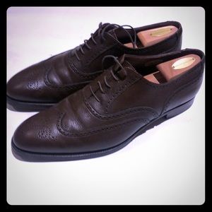 George Cleverley brown Pebble Grain oxfords Sz 12